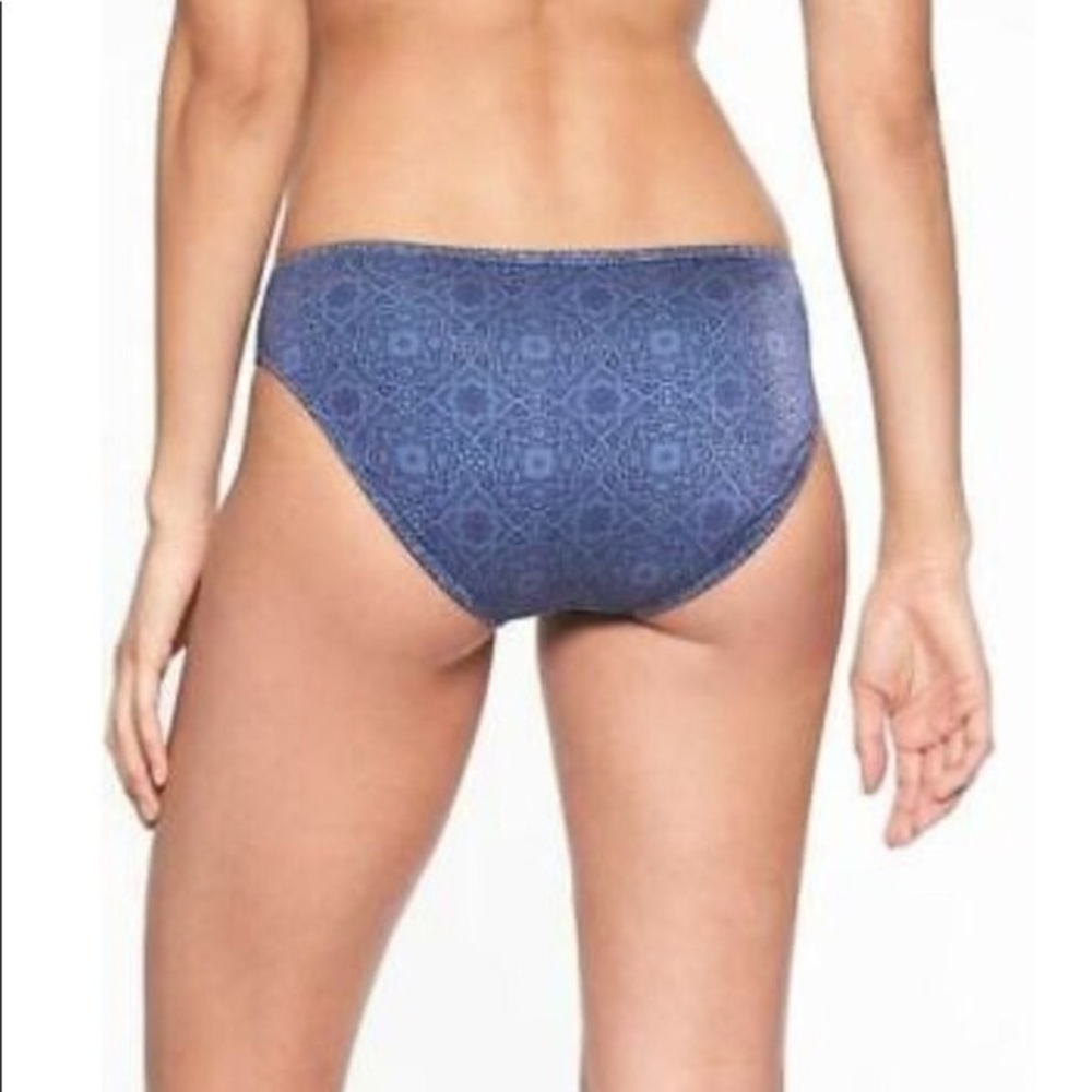 Athleta Aqualuxe Print Ladder Front Bottom - Blue XL